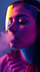 Cyberpunk Vaper A Futuristic Portrait