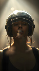 Cyberpunk Vaper A Futuristic Portrait