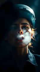 Cyberpunk Vaper A Futuristic Portrait