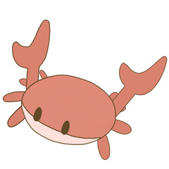 Minimal cute crab character