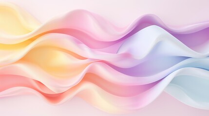 Fototapeta premium Soft Colorful Waves Fluid Background with Subtle Gradient Design