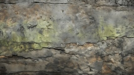 Obraz premium Realistic aged stone background, with subtle moss growth and deep weathering marks on black surface