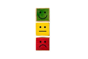 Obraz premium Mood rating, feedback, customer satisfaction, emoji scale