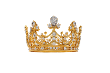 Ornate gold crown, studded with diamonds (1)