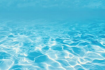 Obraz premium Underwater ripples of light blue water