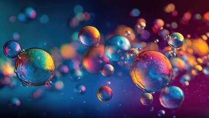 Naklejka premium Abstract vibrant spheres in motion