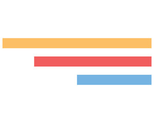 Bar chart showing data comparison isolated on transparent background