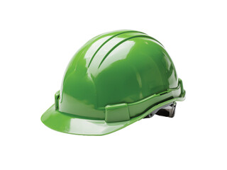Fototapeta premium Green Safety Helmet isolated on transparent background png