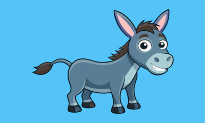 Download Cartoon Donkey Vector Art Illustration Eps File For Design.