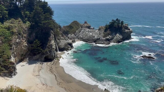 McWay Falls in Central California along the Pacific Coast