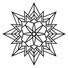 Starborn Mandala line art vector