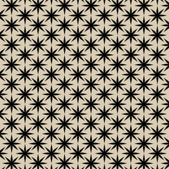 STAR ORNAMENT GEOMETRIC MONOCHROME SEAMLESS PATTERN DESIGN BLACK