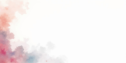 Abstract watercolor sky with light blue clouds on a paper texture