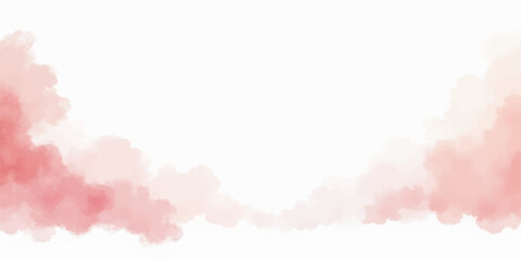 Abstract watercolor background of blue and white clouds in the sky, with a dreamy, light texture