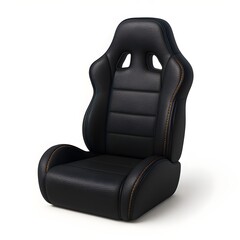 Naklejka premium Minimalist 3D icon of a modern chair with clean lines and smooth surfaces, isolated on a white background. Perfect for UI, app, web, or furniture-related design elements.