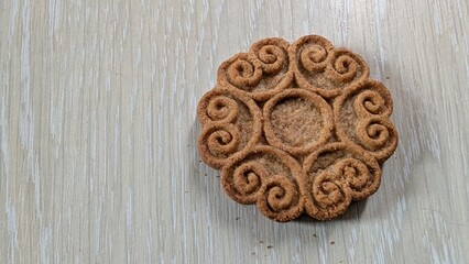 A Round Cookie with an Intricate Swirl Design, perfect for gatherings or events