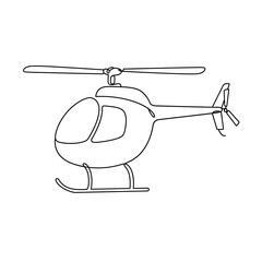 helicopter in line isolated and vector