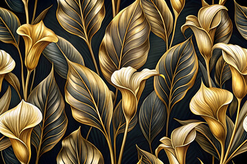 golden leaves background