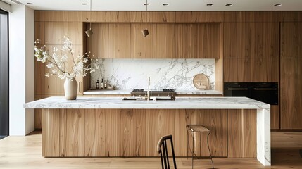 modern kitchen interior with kitchen