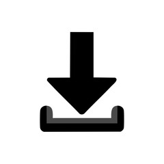 Vector download arrow icon symbol for website button graphic elements