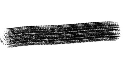 Hand-drawn black horizontal line brush stroke for underline and design separation