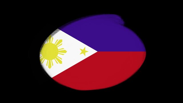 Philippines flag created with brush strokes