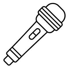 Blutooth mic line art vector