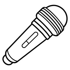 Blutooth mic line art vector