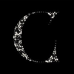 Capital Letters of English alphabet. luxury and elegant font glamour french style