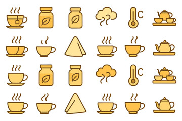 Coffee brewing essentials with various tools and temperature indicators for perfect tea and coffee preparation