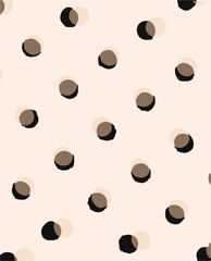 Polka dot background. Abstract wallpaper. Black and white seamless pattern. Dotted cute pattern. artistic doodle small dots seamless surface design. Watercolor polka dot. ball seamless pattern