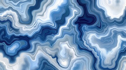Obraz premium Abstract swirling blue and white marble pattern