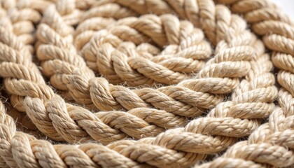 Fototapeta premium Close Up Spiral Beige Rope Texture