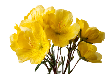 Close up of vibrant yellow wildflowers on black background