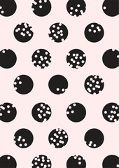 Polka dot background. Abstract wallpaper. Black and white seamless pattern. Dotted cute pattern. artistic doodle small dots seamless surface design. Watercolor polka dot. ball seamless pattern