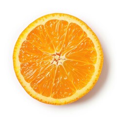 Close-up citrus slice, bright orange