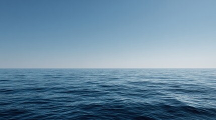 Obraz premium Vast ocean meets clear sky