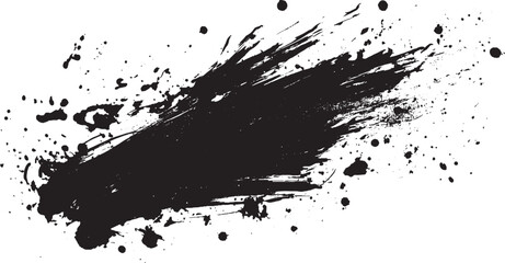 Rough ink brush stroke texture background. Artistic paint element for grunge effects. Suitable for modern creative compositions.