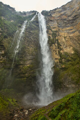 Gocta Waterfalls, one of the tallest waterfalls in the world, located in the Amazonas region of...
