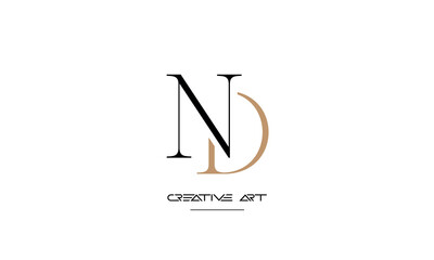 ND, DN, N, D abstract letters logo monogram