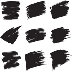 black brush strock set 