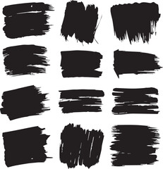 black brush strock set 