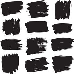 black brush strock set 