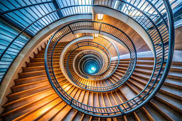 Fototapeta premium spiral staircase in a spiral staircase background