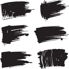 black brush strock set 