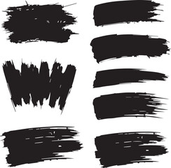 black brush strock set 