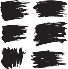 black brush strock set 