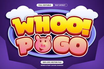 Bridge Craft Online cartoon style game, Editable Text Effect Font Style