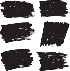 black brush strock set 