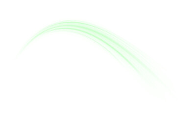 Glowing green laser trace PNG with motion blur and urban light stripes. Futuristic energy lines on green background for modern technological art, sci-fi design or abstract overlays	